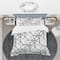 Designart 'Monochrome Geometric Pattern' Mid-Century Duvet Cover Set